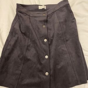 Wilfred Free Button Grey Velvet Skirt
